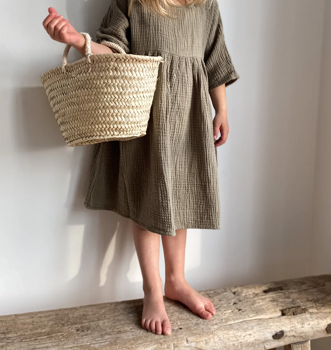 Twins Basket - Wholesale Beach Bag - Mini French Market Basket Bag2