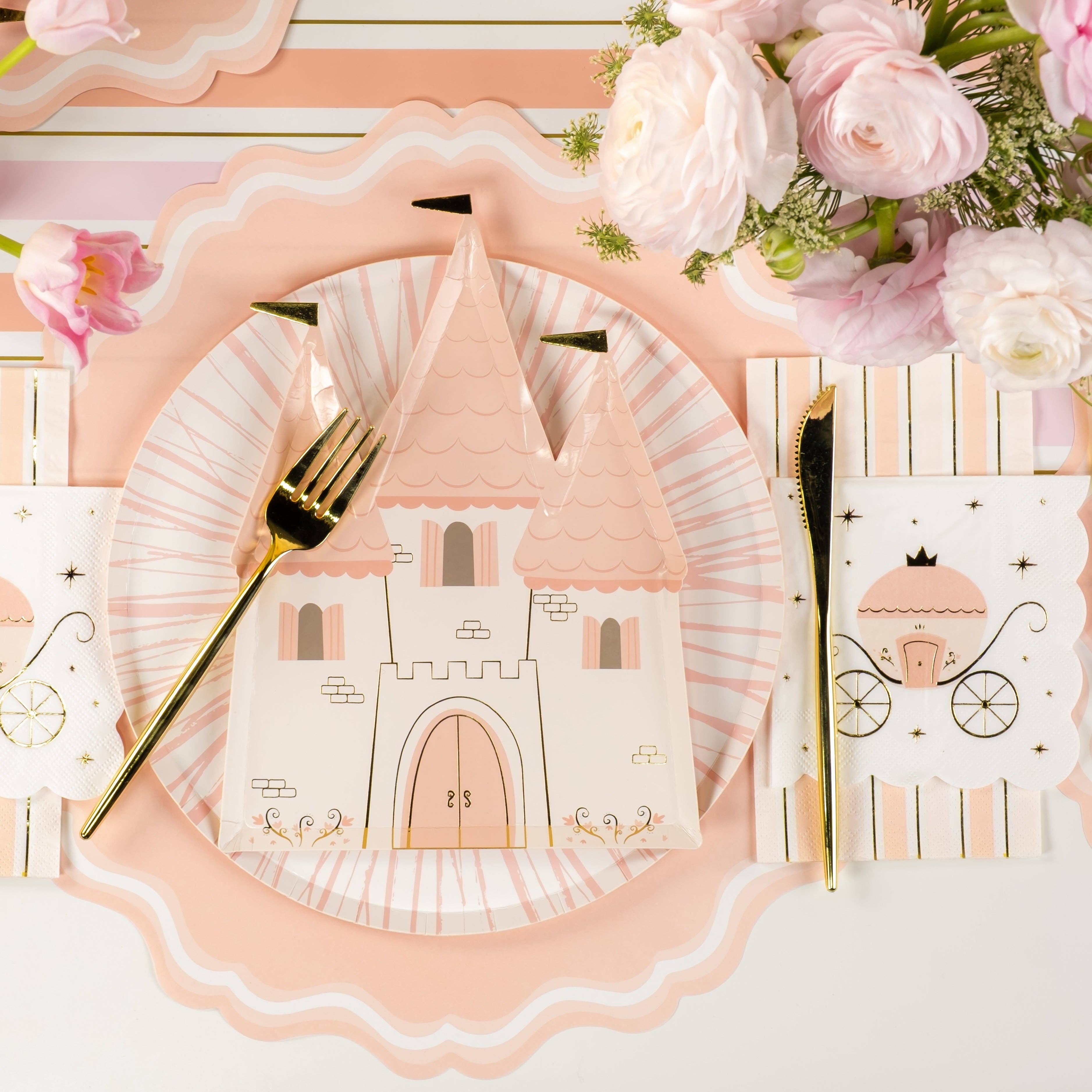 Gatherings by Curated Paperie - Vendita all'ingrosso Piatti monouso - PRN25-DP4-Piatti a Forma di Castello della Principessa7