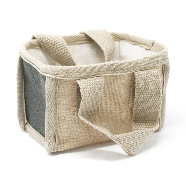 Ancient Wisdom - Wholesale Grocery/Shopping Bag - Mini Shopping Basket - 16x10x12cm - Charcoal0