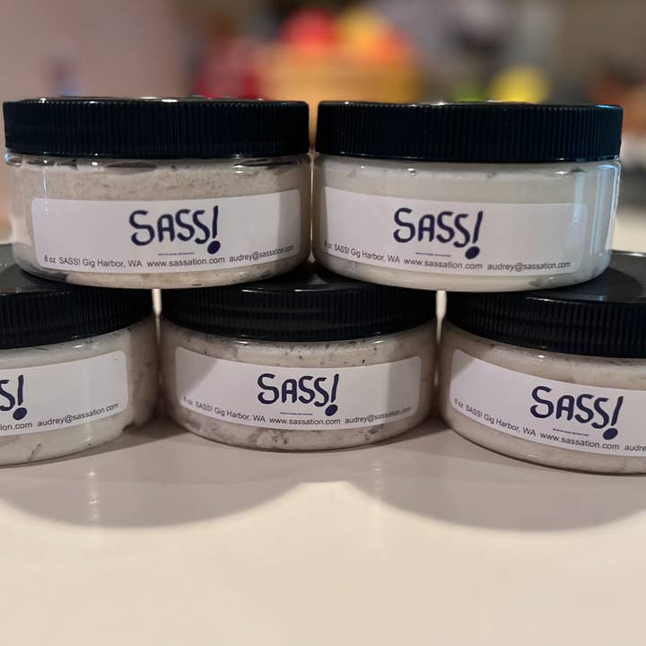SASS! - Wholesale Body Scrub/Exfoliant - All natural small batch hand/face/body scrub