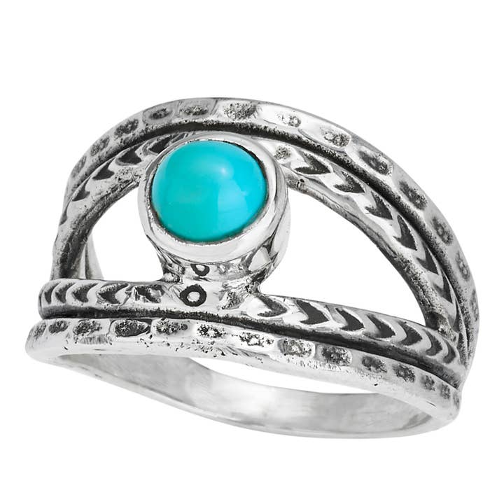 Turquoise and Sterling Silver Ring for wholesale by Tiger Mountain Jewelry