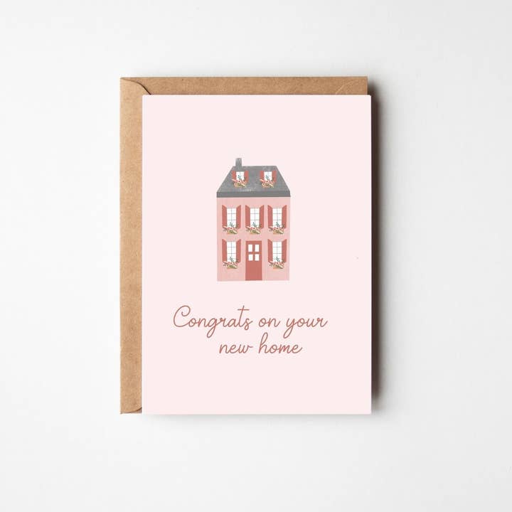 Rosa Karte für das neue Zuhause für den Großhandel von Marigold & Aster Creative