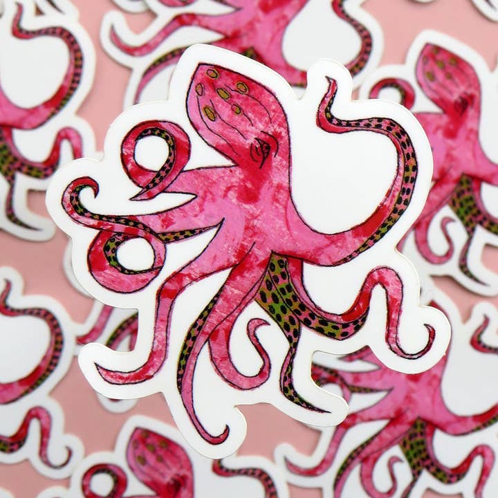 Octopus sticker voor wholesale door Kathryn Churn Designs