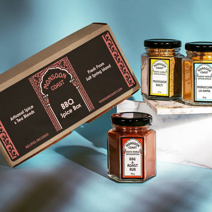 BBQ Spice Box for wholesale by Monsoon Coast - Exotic World Spices