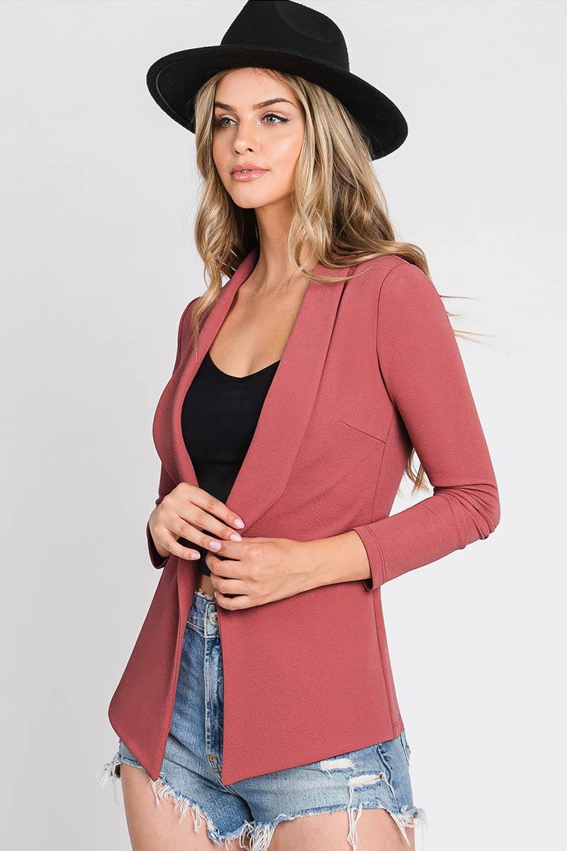 NINEXIS - Wholesale Blazer - Women's - CWOBL093_LONG SLEEVE TAILORED WITH A DRAPED BLAZER14