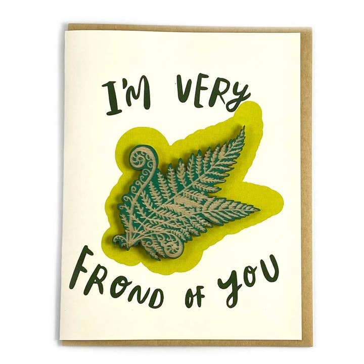 I'm Very Frond of You - Fern Magnet w/ Card for wholesale by SnowMade