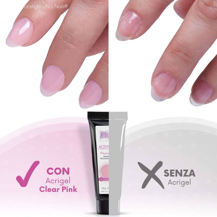 Pics Nails - Wholesale Nail Polish - Acrygel Clear Pink 6 - Acrylic Gel for Nails 15g1