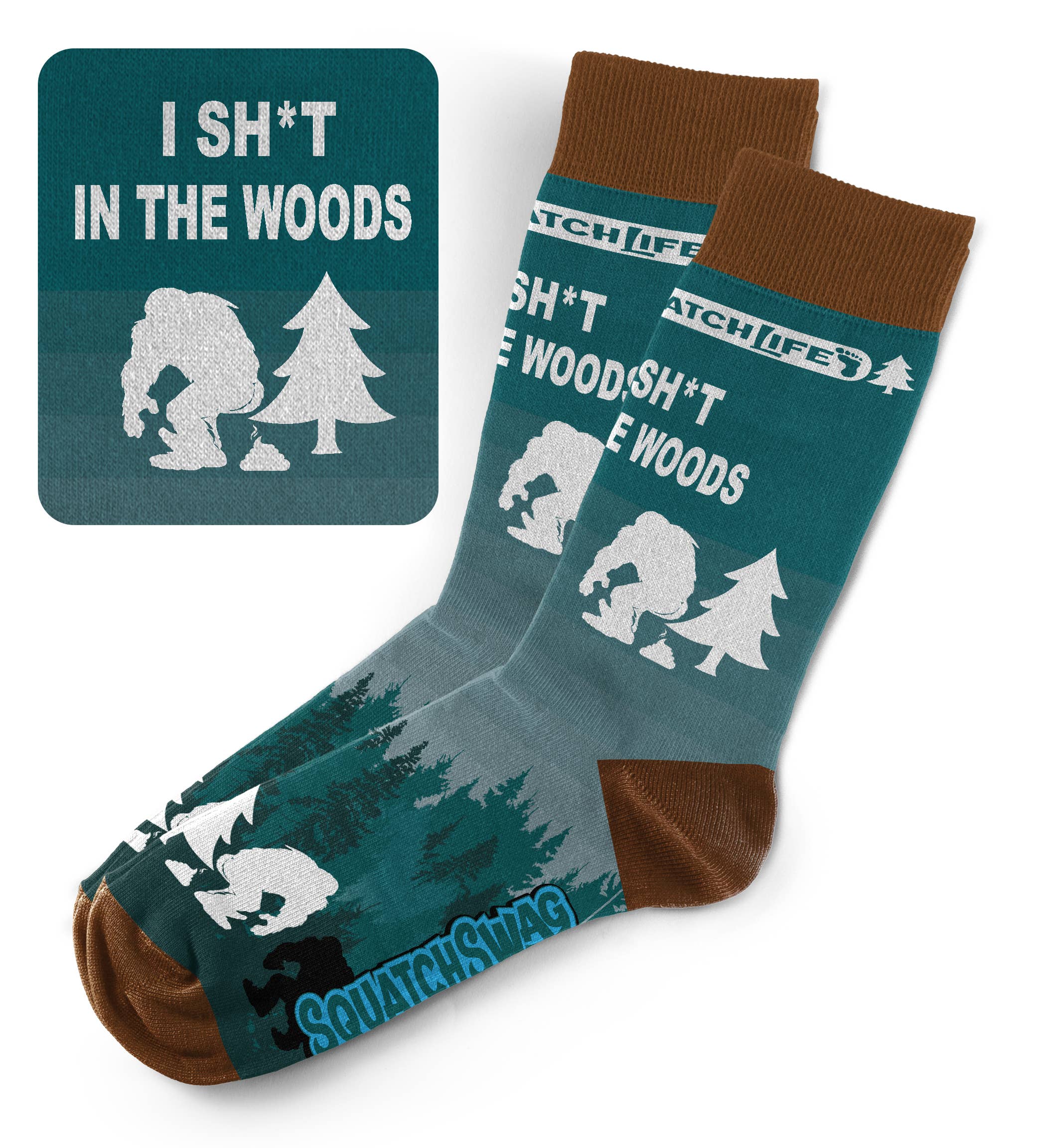 SquatchSwag - Venta al por mayor Calcetines - Unisex - Calcetines Bigfoot - Calcetines BillyBob Bigfoot Fun10