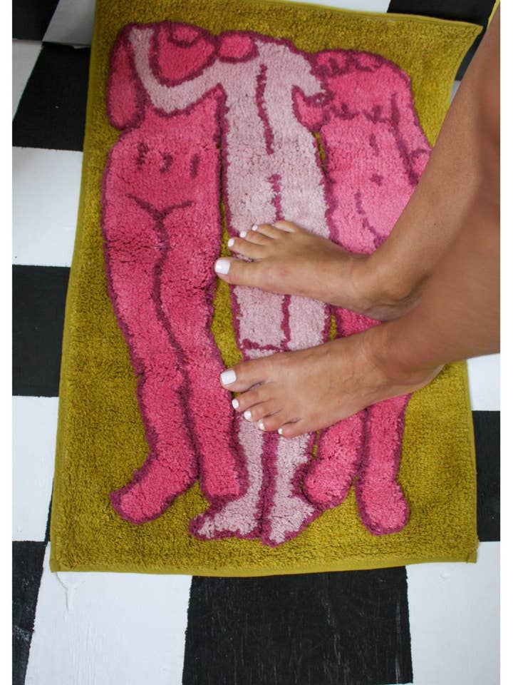 The Three Muses Bathmat for wholesale by Hannah Via Art