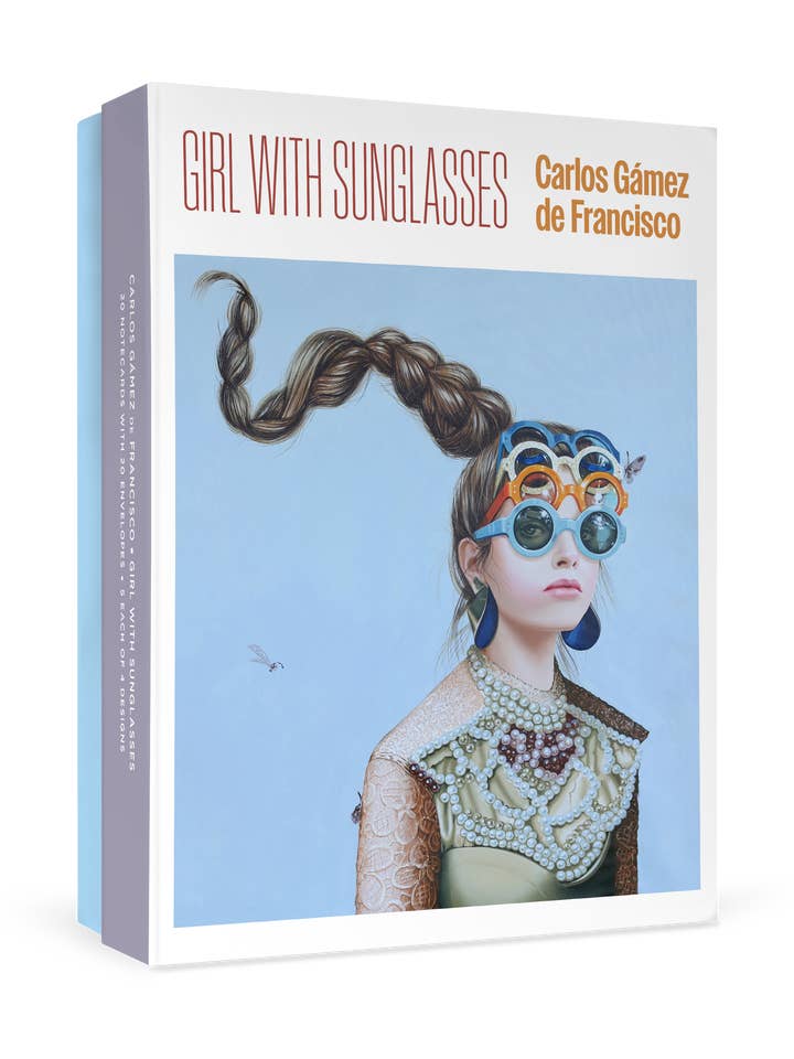 Carlos Gámez De Francisco Girl with Sunglasses Boxed Notecard Assortment for wholesale by Pomegranate