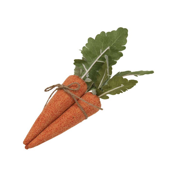 3/Set, Herringbone Orange Fabric Carrots for wholesale by CWI Gifts