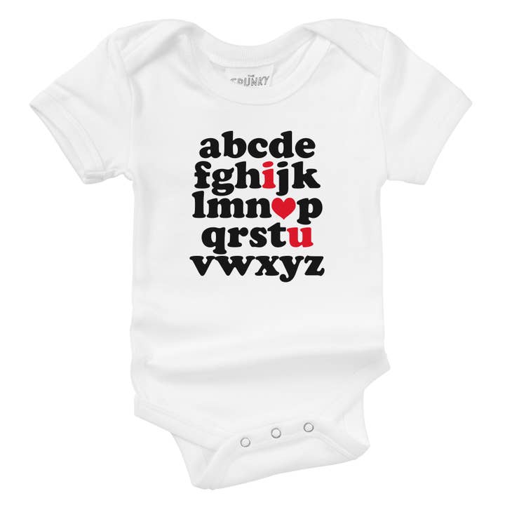 Spunky Stork - Wholesale Screen Printed T-Shirt - Kids - Love ABC Valentine's Day I Love You Organic Baby Kids Shirt3