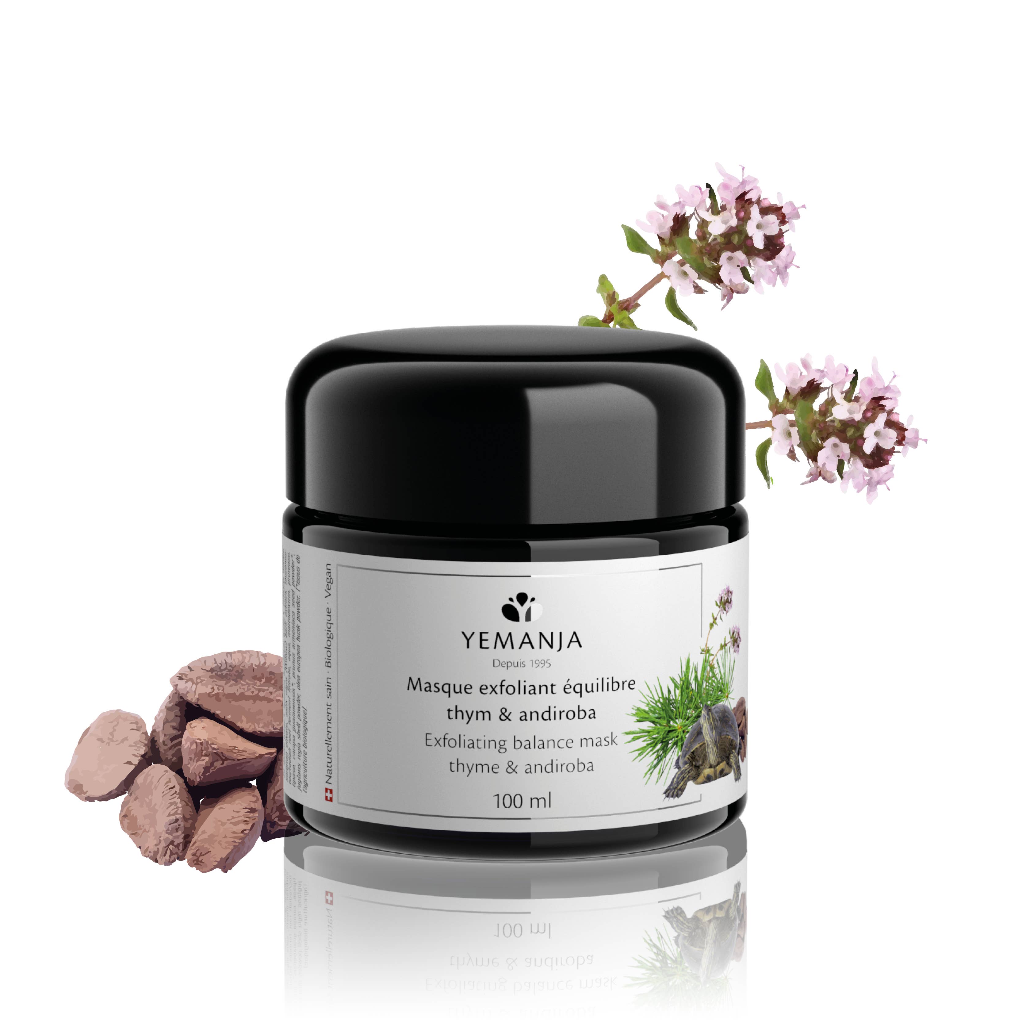 Yemanja - Vendita all'ingrosso Maschera viso - Maschera esfoliante equilibrio timo e andiroba