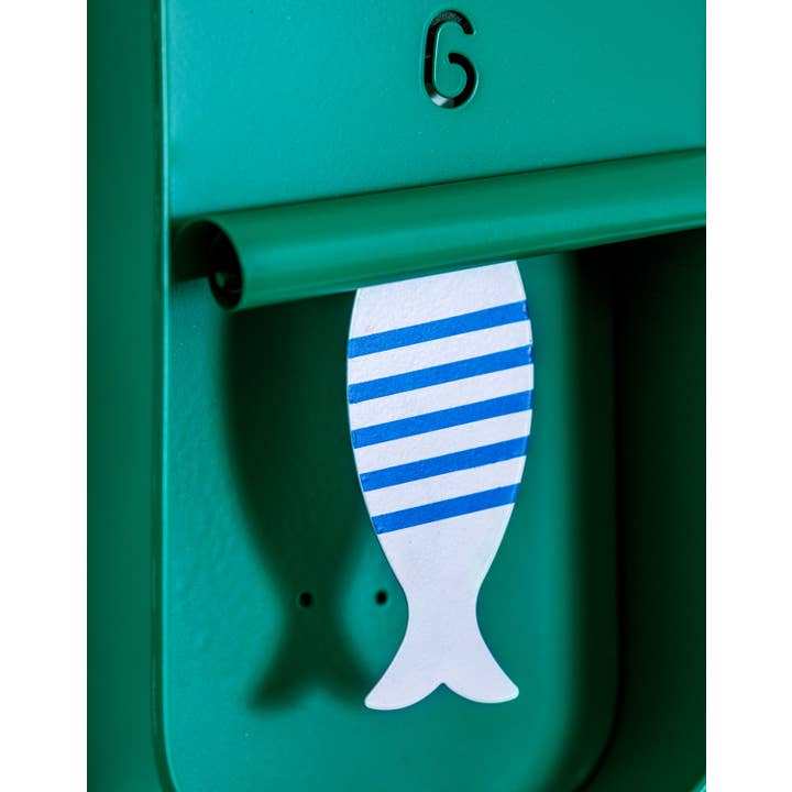 McGowan & Rutherford Ltd - Wholesale Wall Clock - Mint Green Metal Sardine Tin Pendulum Wall Clock1