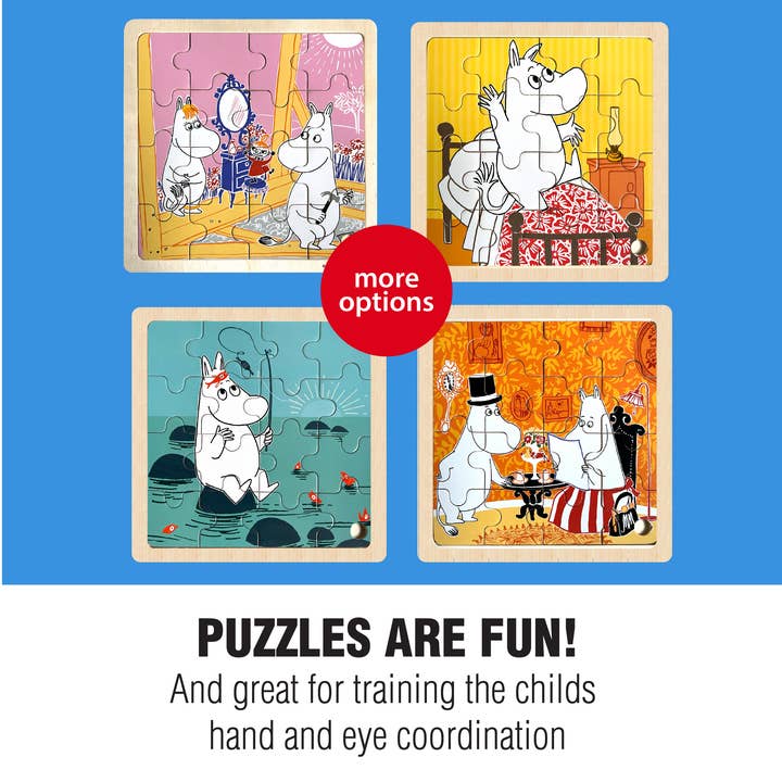 Barbo Toys - Vente Puzzle – enfant - Moomin - Puzzles en bois pour bébé - Maison