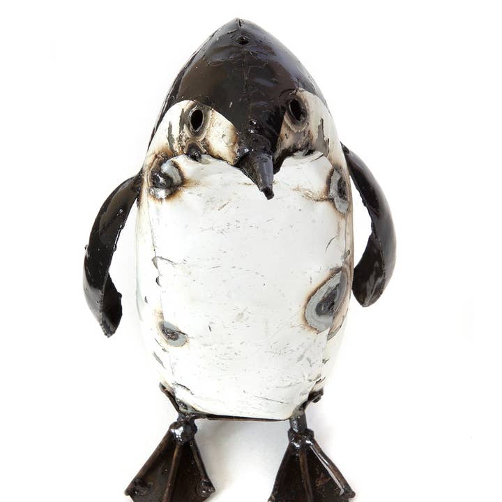 Swahili | AFRICAN MODERN - Wholesale Sculpture - Penguin Recycled Metal Sculptures