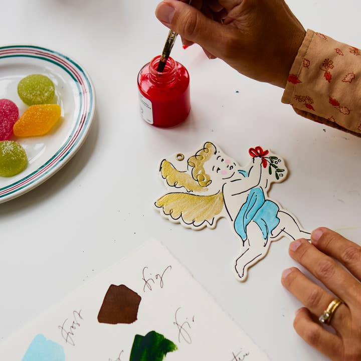 Scribble & Daub - Wholesale Christmas Decoration - Cherub (Christmas Kisses) Decoration / Ornament / Gift Tag3