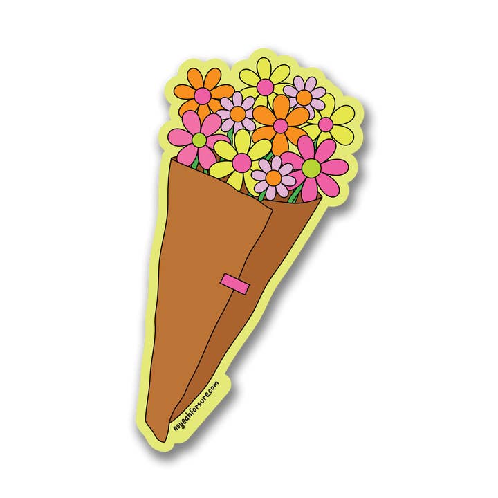 Sticker Bouquet de fleurs sauvages pour la vente par No Yeah For Sure