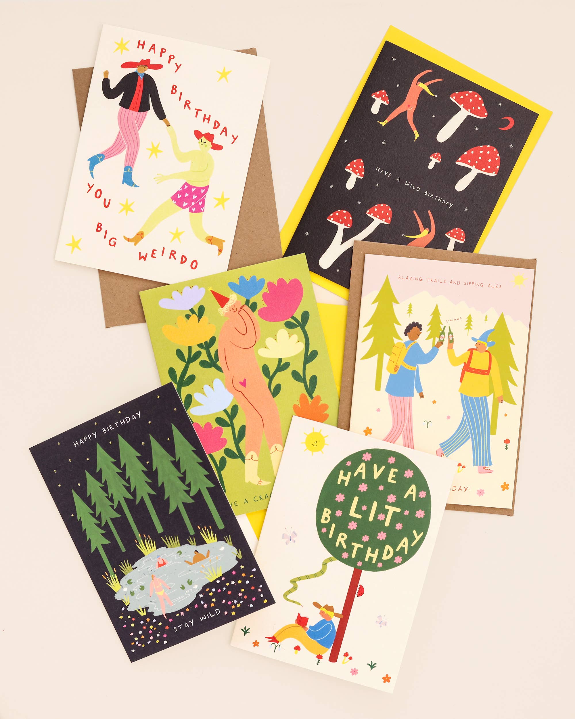 Little Black Cat Illustrated Goods – wholesale Birthday card – Lit Birthday Card | Bookish Birthday Card | Book Lover Card 4