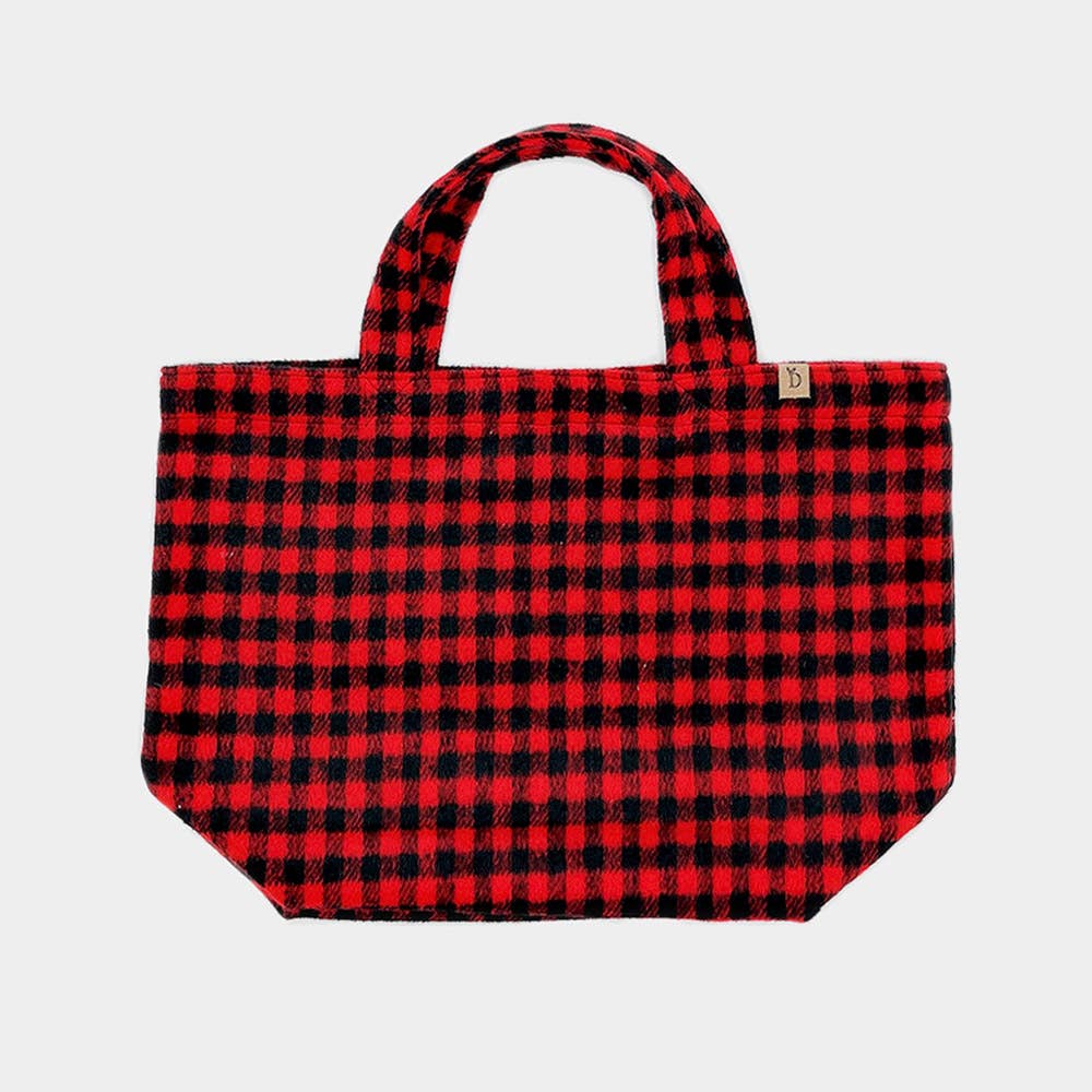 Sensibling Corp. - Wholesale Tote Bag - Women's - Buffalo Check Patterned Tote Bag1