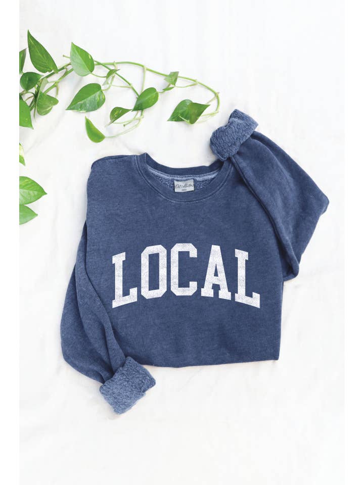 OAT COLLECTIVE - Wholesale Graphic Sweatshirt - Women's - LOCAL Mineral Washed Graphic Sweatshirt