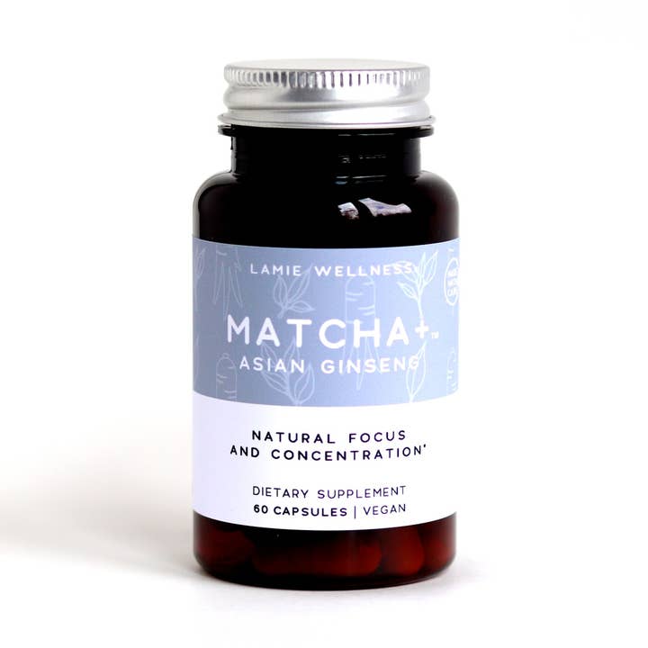 Matcha + Ginseng Green Tea Capsules for wholesale by Lamie Wellness