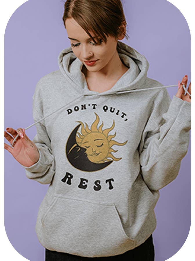 Don't Quit, Rest - Hoodie für den Großhandel von Self-Care Is For Everyone
