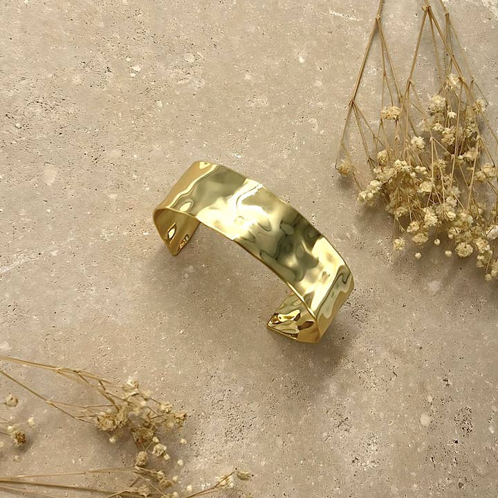 White Leaf – Engroshandel Armbånd – Mishape-armbånd i poleret guld2