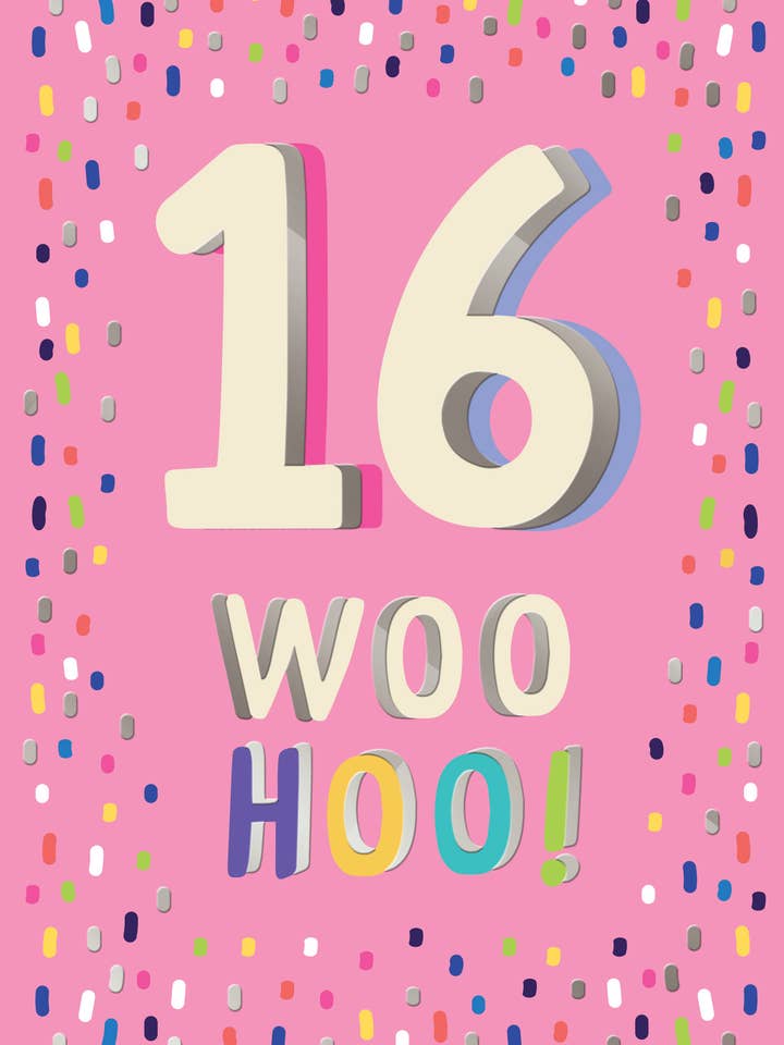 Jugend-Geburtstagskarte, Alter 16 W, Alter 16 W für den Großhandel von Piccadilly Greetings