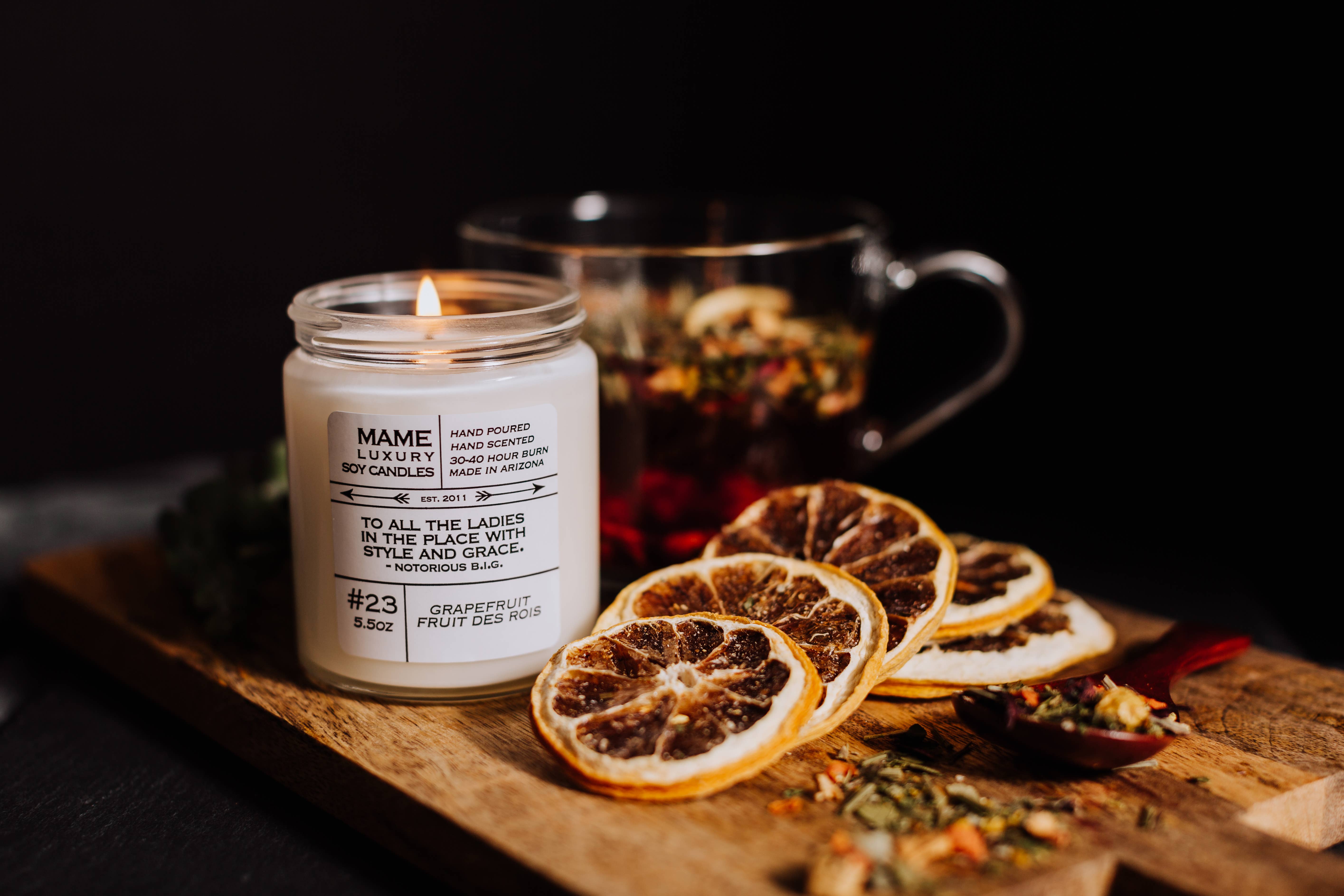 MAME Soy Candles - Vente Bougie en bocal - #23 - Bougie Pamplemousse Fruit Des Rois3