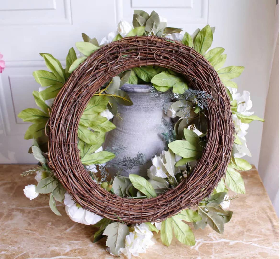 Delmar Decor - Wholesale Wreath - Spring Wreath- White Peony1