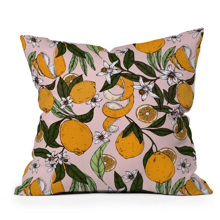 Marta Barragan Succulent Sweets Oranges Throw Pillow for wholesale by Deny Designs