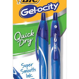 Everyday Supply Co - Wholesale Pen - BIC Gel-ocity Blue Retractable Gel Pens, 2pk - Case of 60