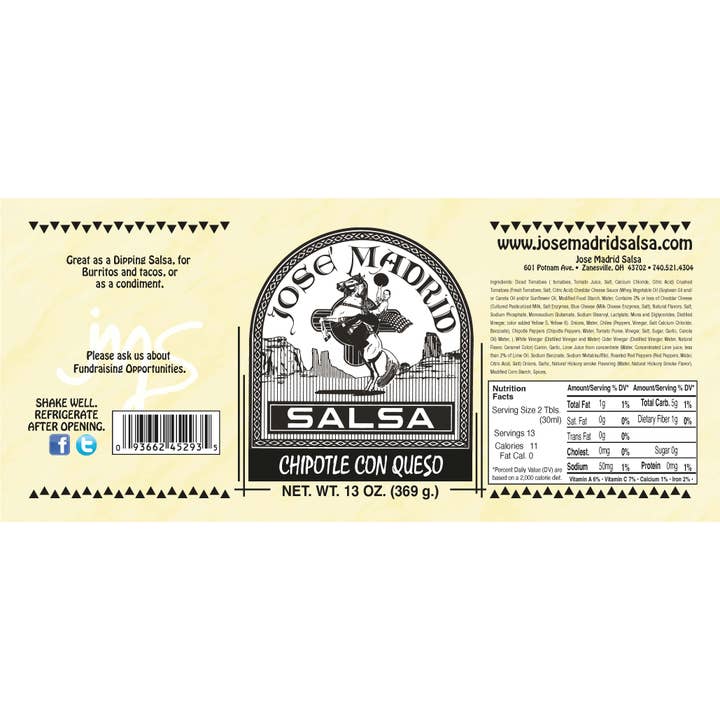 Jose Madrid Salsa - Venta al por mayor Salsa - Chipotle con queso