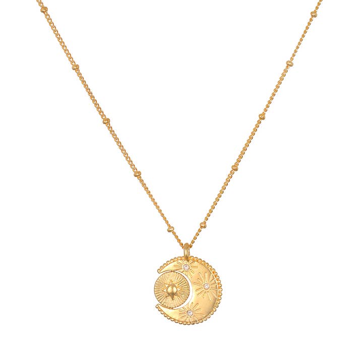 Satya Jewelry - Wholesale Pendant/Charm Necklace - 16" Spinning celestial pendant necklace0