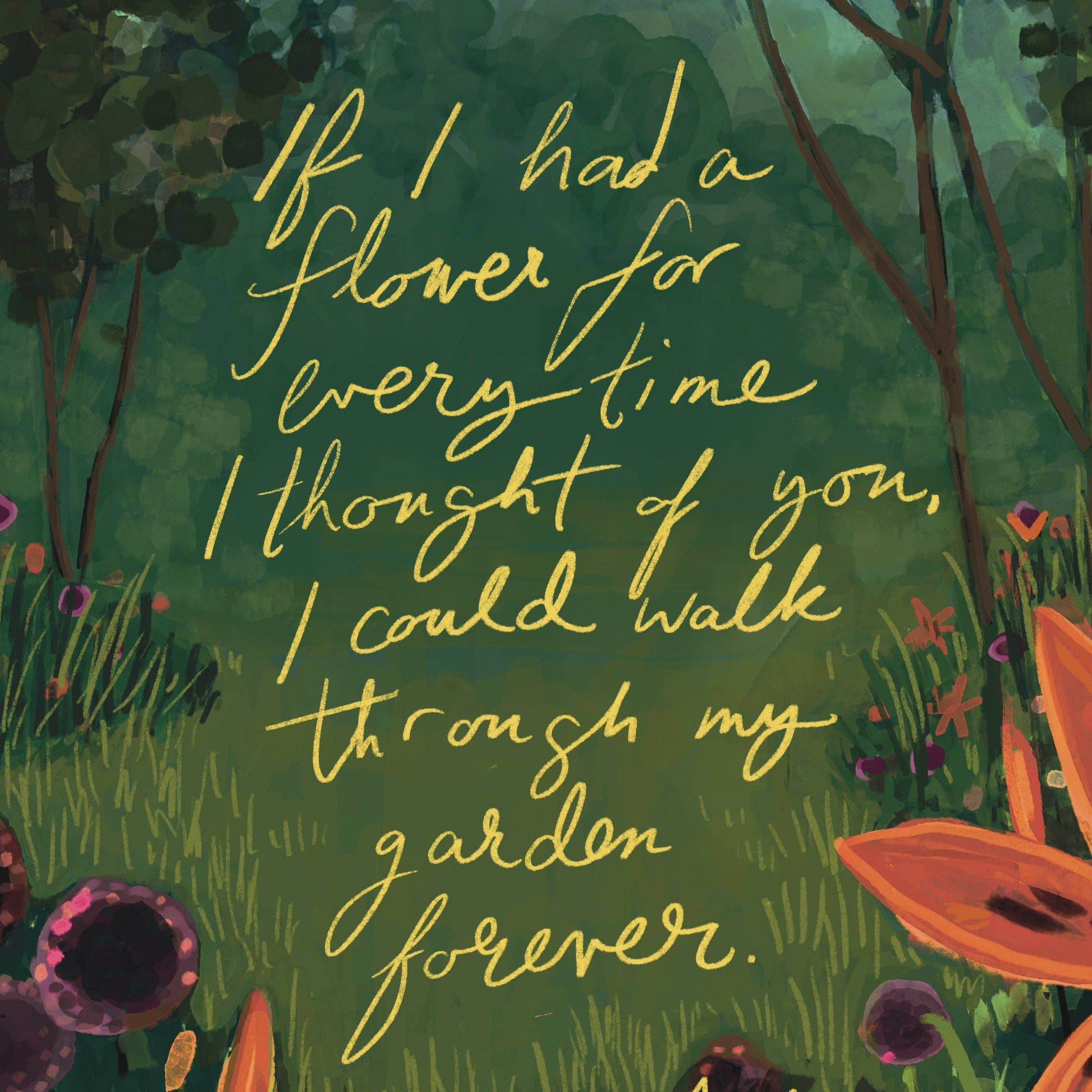 Tiny and Snail - Vendita all'ingrosso Biglietti di amicizia - Se avessi un fiore1