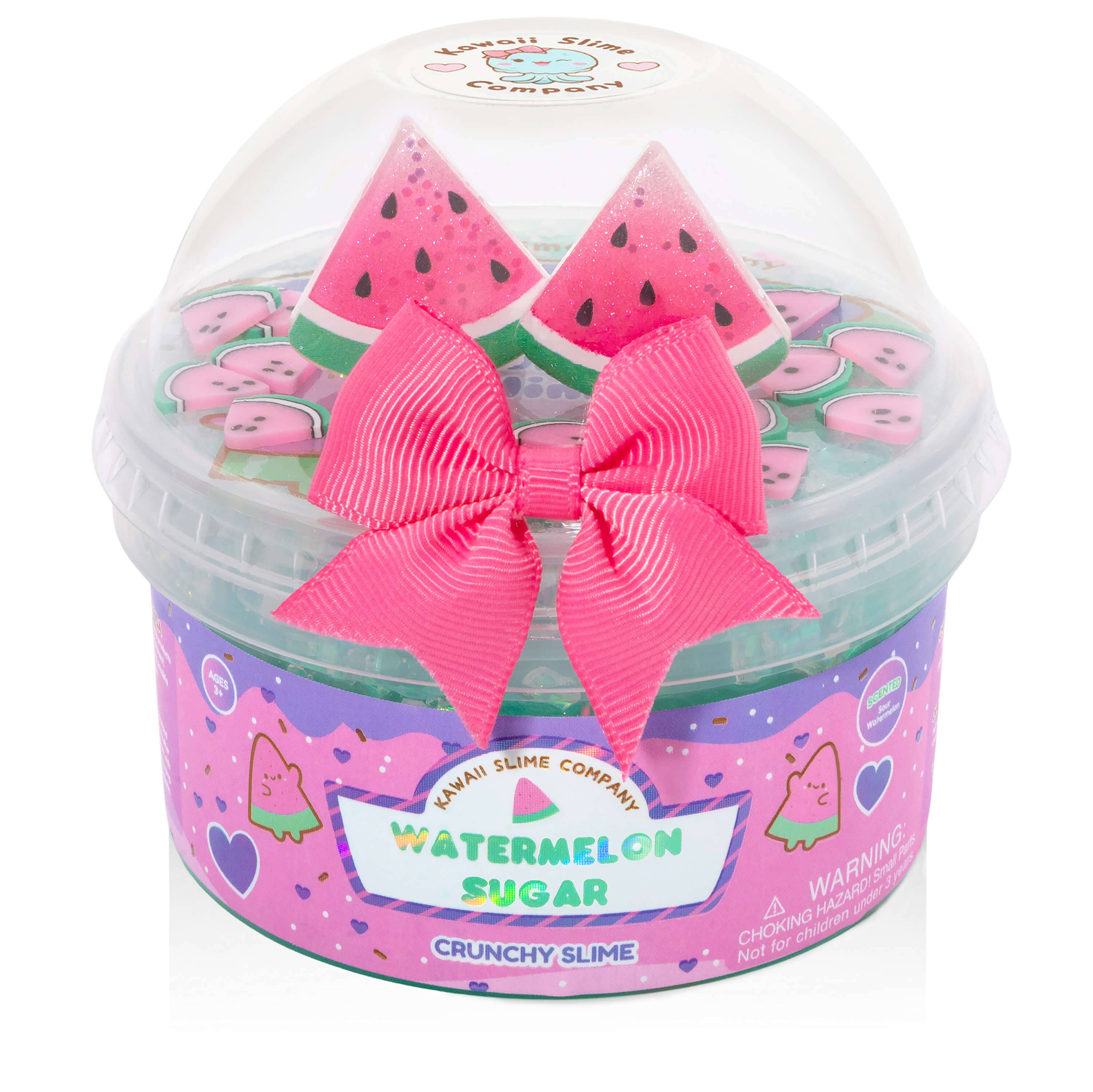 Kawaii Slime Company – wholesale Slajm - Barn – Vattenmelon Socker Fishbowl Bingsu Slime (4st/fodral)0