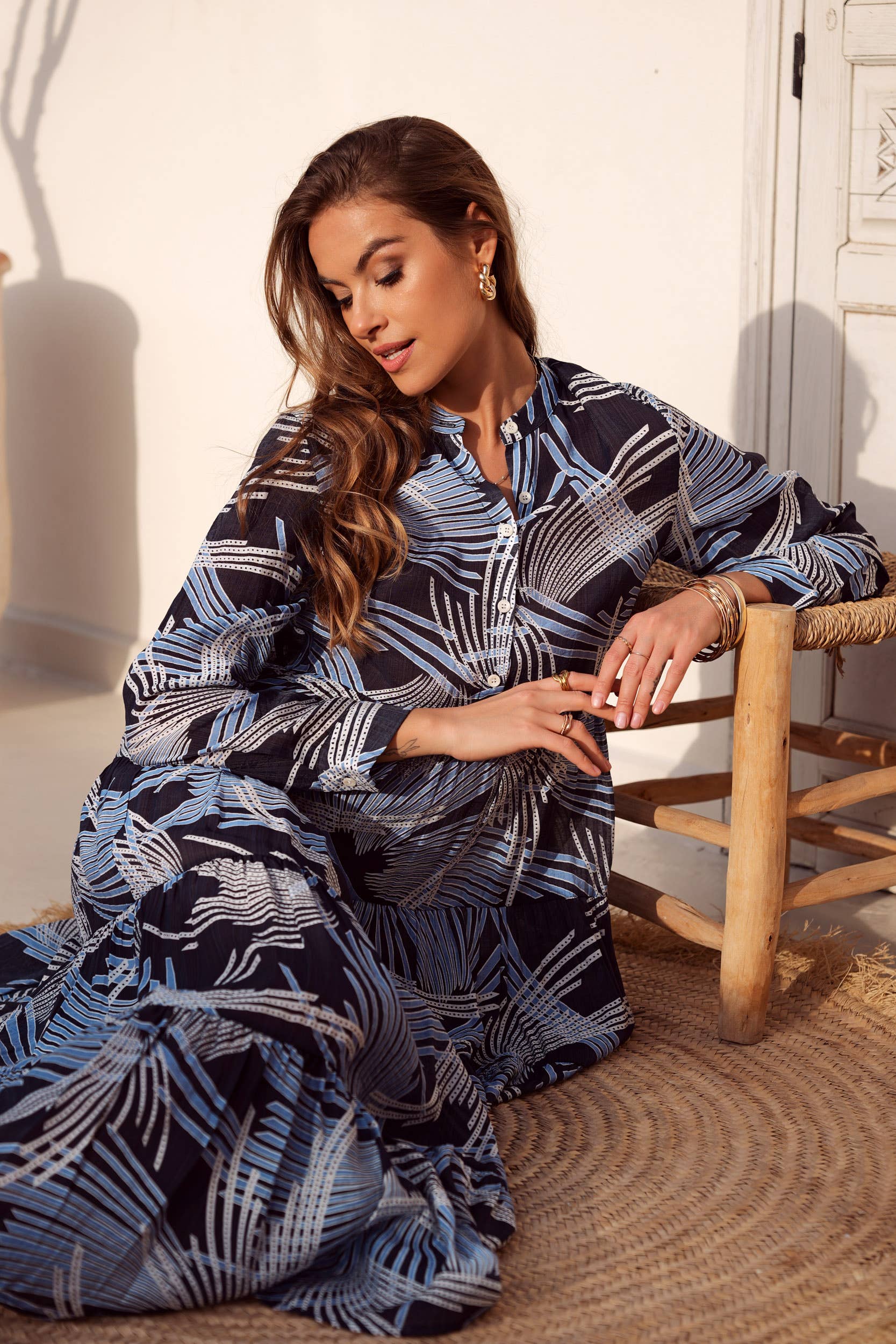 CHOKLATE PARIS (US No duties) – wholesale Klänning - Dam – Klänning i siden med blommönster Marbella (S-M-L-XL) - CK081125