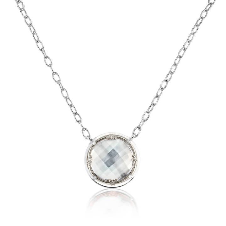 Grande collana rotonda in cristallo di rocca per la vendita all'ingrosso da parte di Anatoli Jewelry