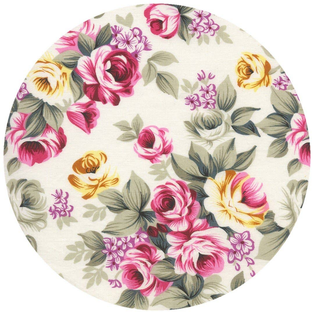 Josvil - Wholesale Handkerchief - Men's - WHITE COTTON POCKET HANDKERCHIEF WITH FLORAL MOTIF1