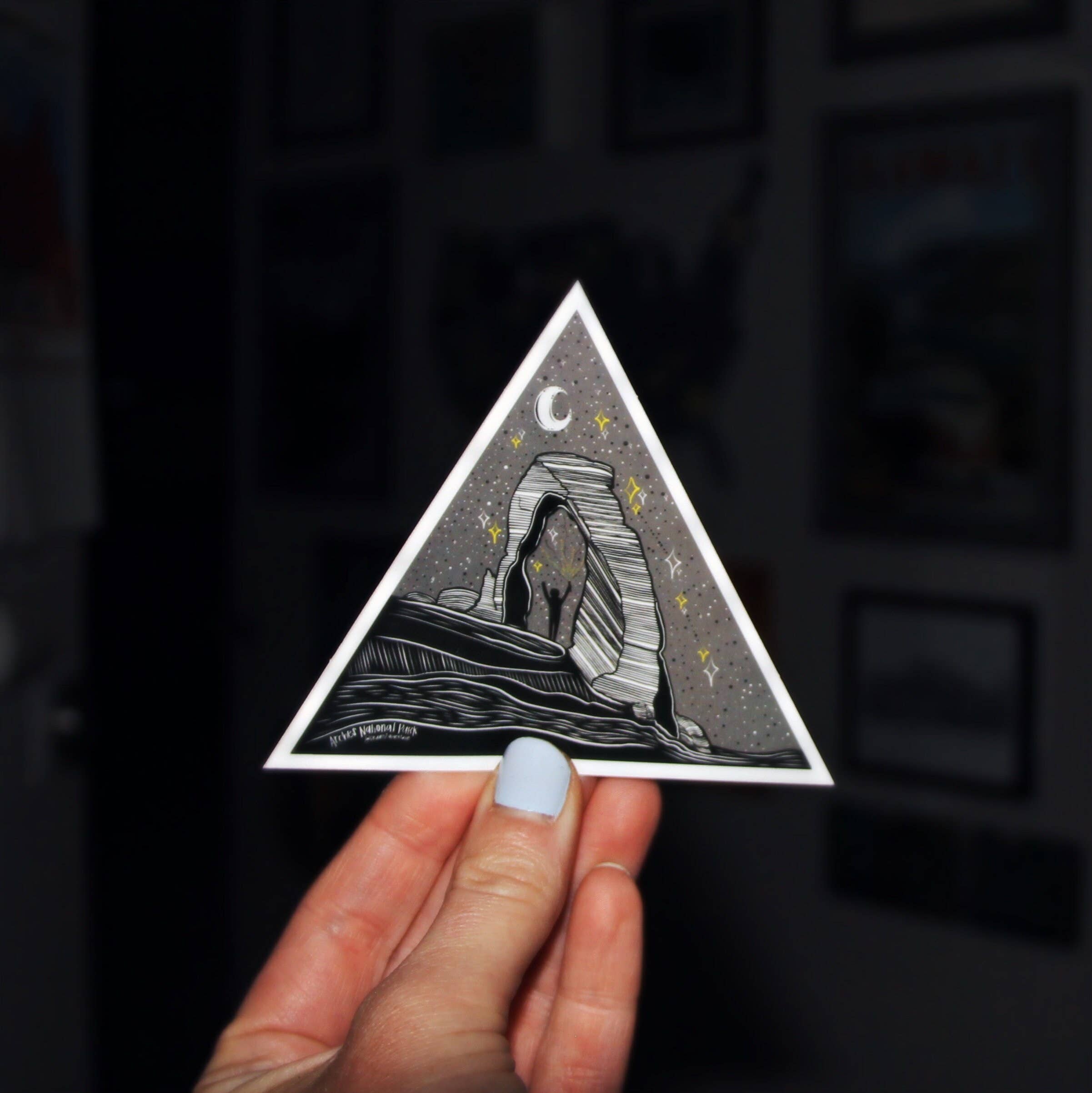 Drawn2adventure - Wholesale Sticker - Arches National Park At Night, Arches, Delicate Arch—Sticker0