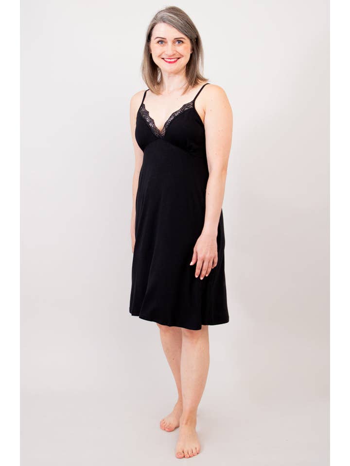 Blue Sky Clothing Co LLC - Vendita all'ingrosso Vestito - Donna - Abito sottoveste Mina, nero, bambù2