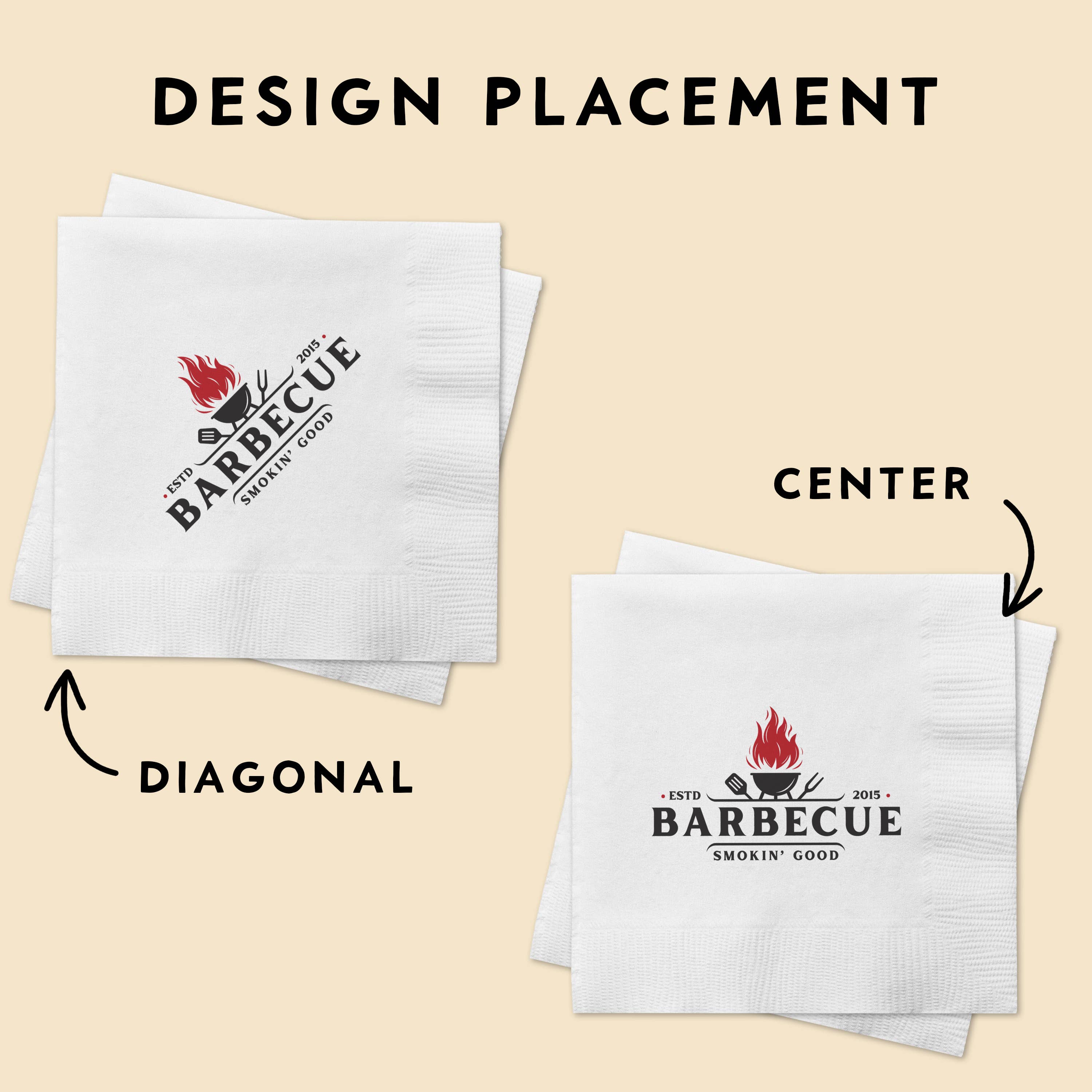 Coaco - Wholesale Disposable Napkin - Custom Cocktail Napkins, Restaurant and Bar Napkin with Logo3