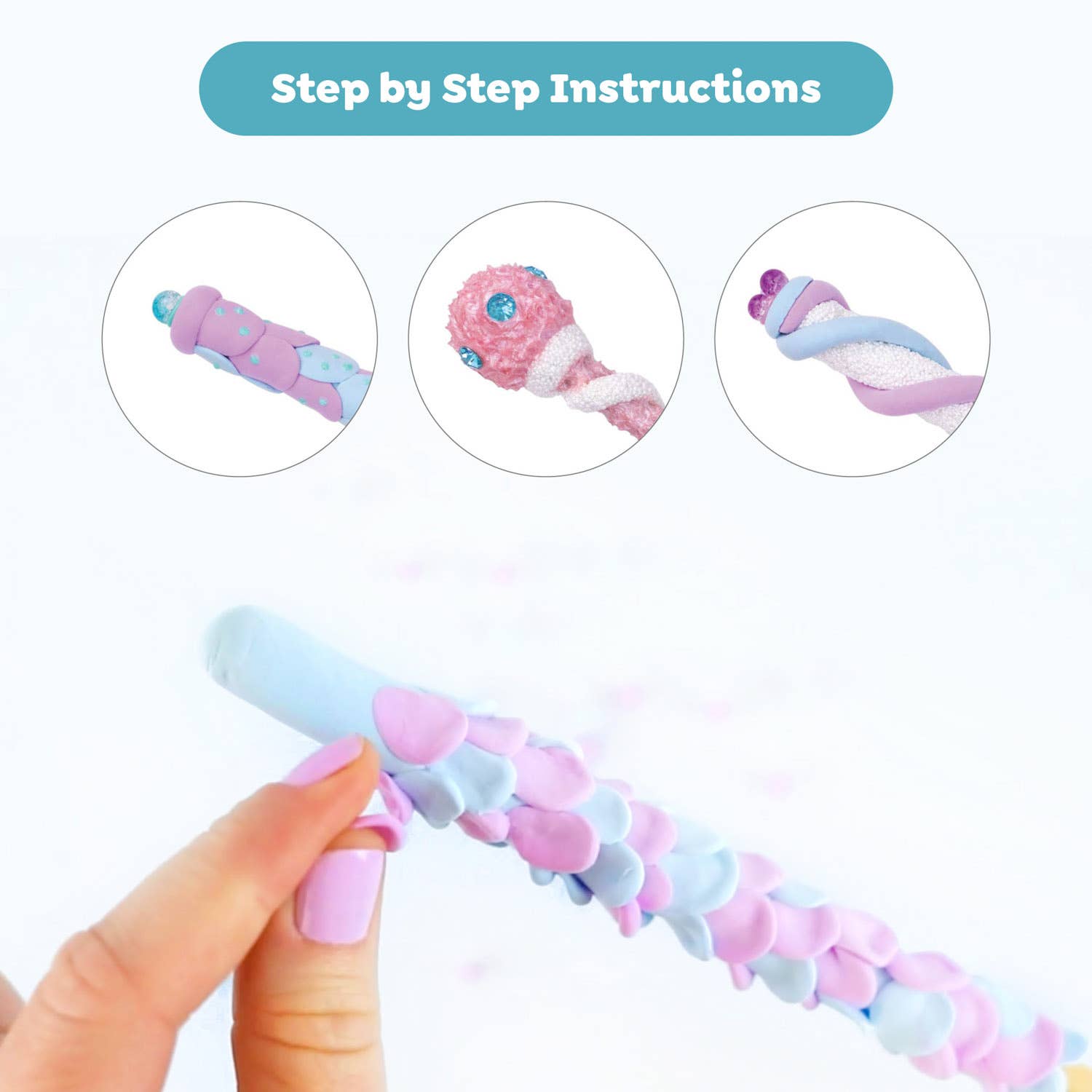 Tiger Tribe - Wholesale DIY Craft Kit - Kids - Magic Wand Kit - Pastel Power4