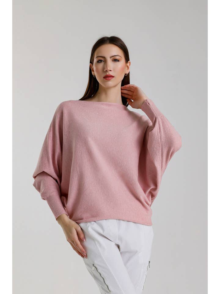 TINA Stephens Italy/Tees By Tina – Großhandel Strickpullover – Damen – Mylah Seriously Weicher Fledermaus-Pullover (BLS413)20