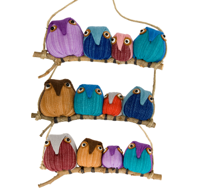 Marquet - Wholesale Ornament Set - Fair Trade Owl Christmas Ornament - Holiday Stocking Stuffer3