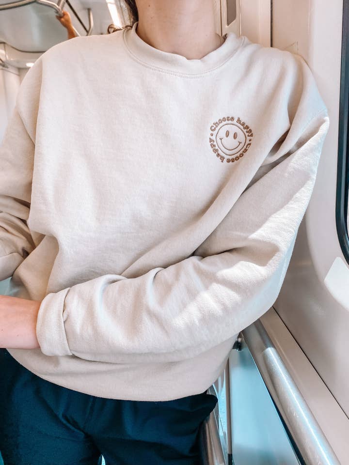 Penny & Co - Wholesale Sweatshirt - Women's - Choose Happy Crewneck2