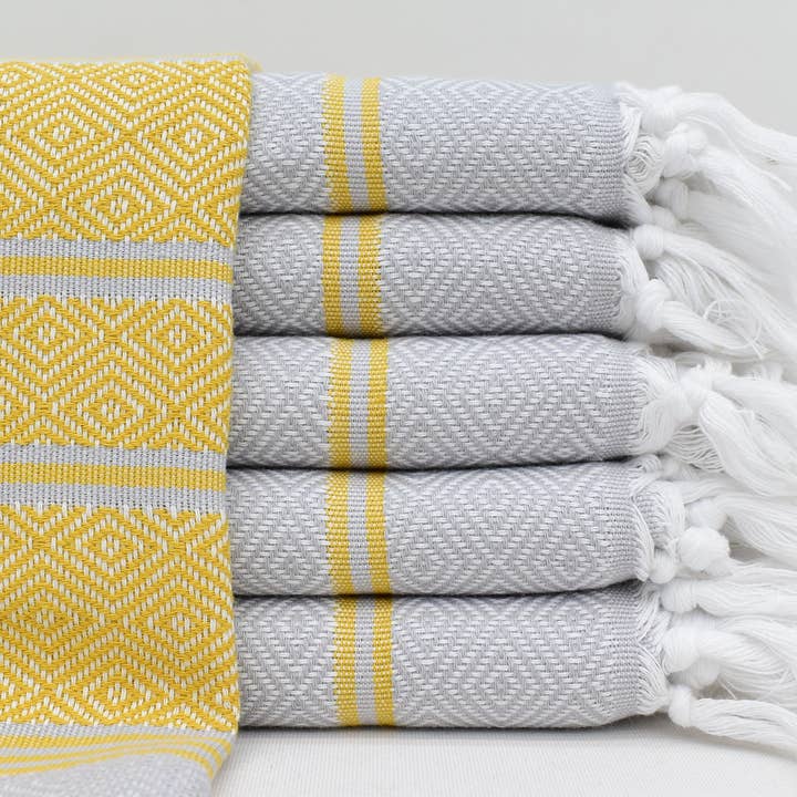 Organic Turkish Towels - Wholesale Hand Towel - Luxury Diamond Hand Towel, Versatile Fitness Towel1