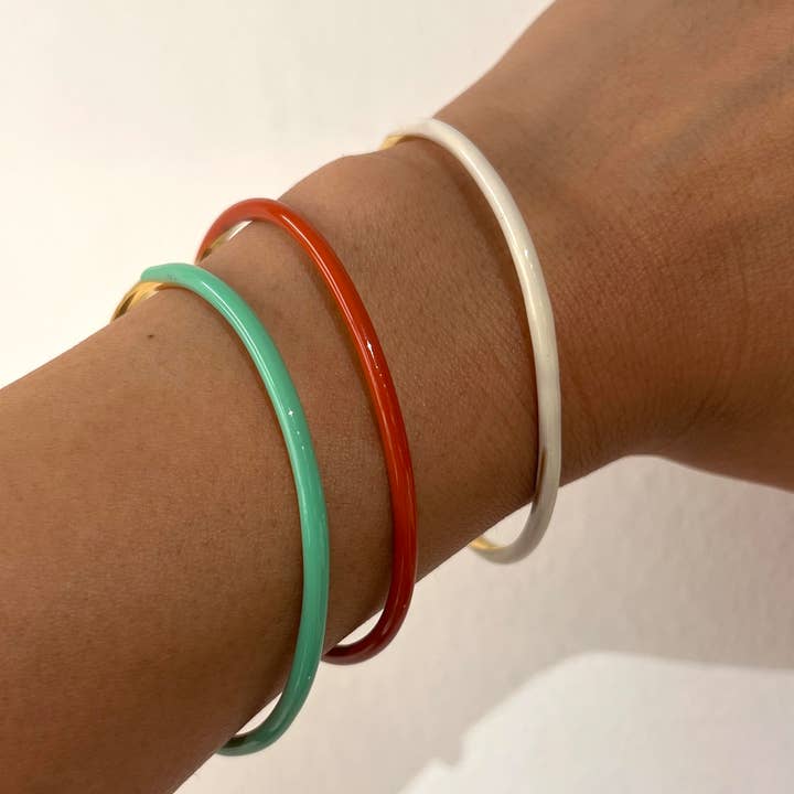 Cassette Barcelona - Wholesale Bangle Bracelet - Eko Stainless Steel Enamel Bangle Bracelet3