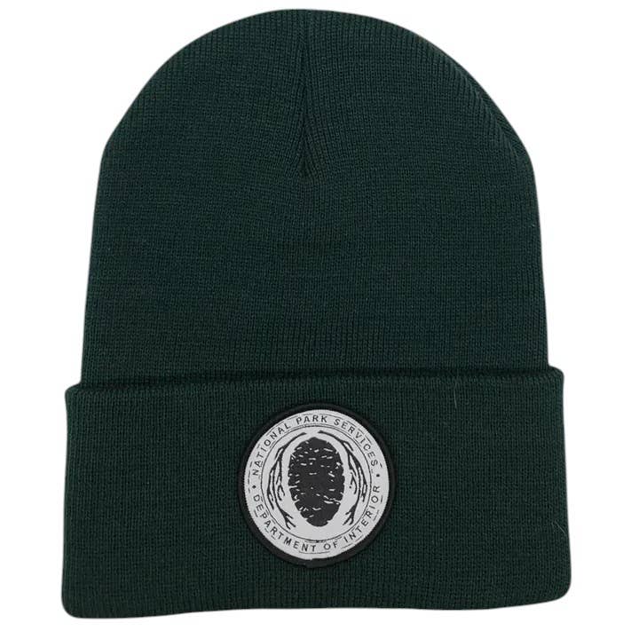 PNW Apparel - Wholesale Beanie - Unisex - Vintage-Inspired National Park Service Logo Patch Beanie: Ou